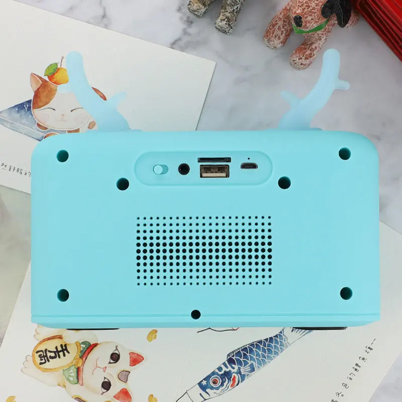 Мультфильм Bluetooth Беспроводной Динамик держатель мобильного телефона Портативный открытый MP3 музыка Динамик Поддержка TF карта u-диск Hands-free