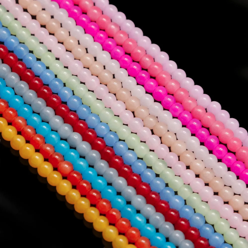 Размер 6 мм 65 шт модные стеклянные круглые бусины для женщин ювелирные изделия