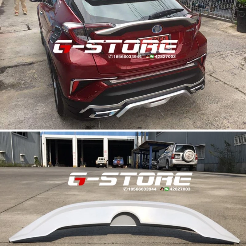 

ABS PAINT CAR REAR WING TRUNK LIP SPOILER FIT FOR TOYOTA C-HR CHR 2017 2018