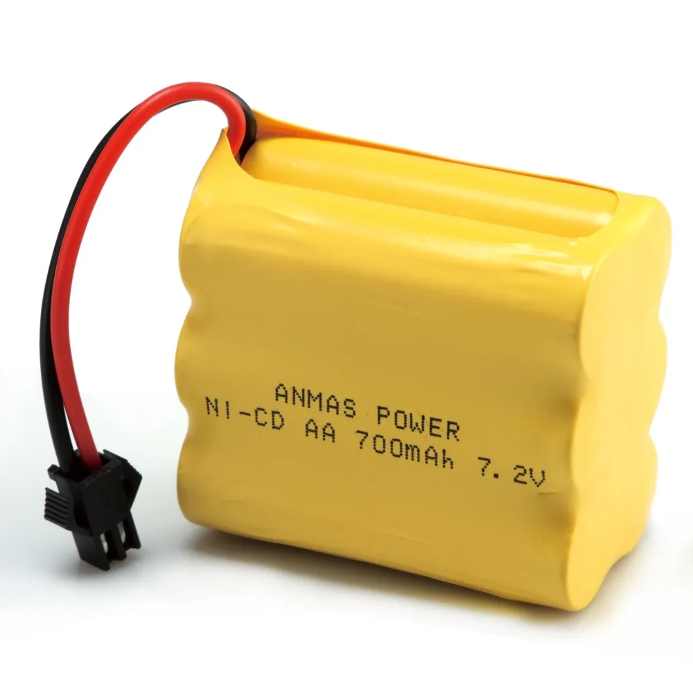 Anmas Power Lot 1 ~ 5Pack Ni Cd AA игрушечный автомобиль SM 2Pin Plug 7 2 V 700mAh RC перезаряжаемая