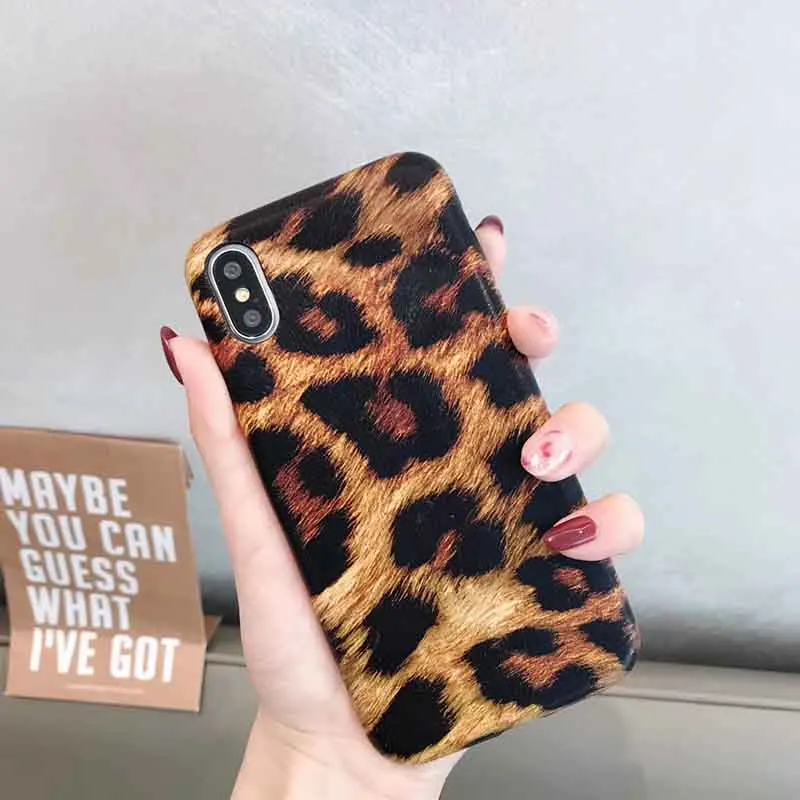 Модный чехол для телефона с леопардовым принтом iphone XS Max XR X 6 S 8 7 plus жесткая задняя
