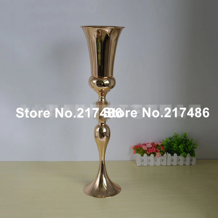 Золотой цветок вазы подсвечники Подставка Свадебный декор дорога приведет