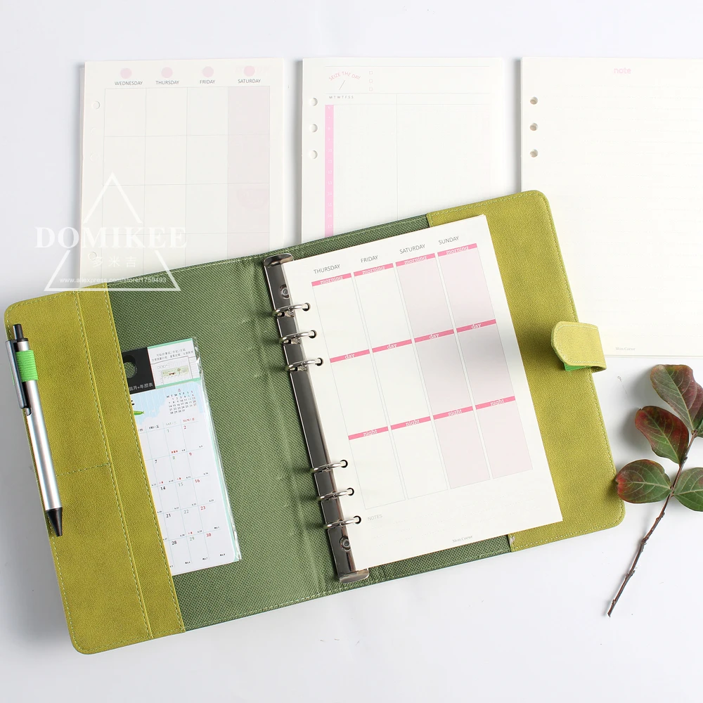 Новый мультфильм красочные 6 отверстий Спиральные Ноутбуки Замена внутреннего