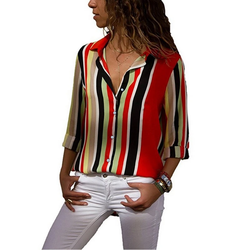 Для женщин блузка с длинными рукавами и отложным воротником подпушка воротник