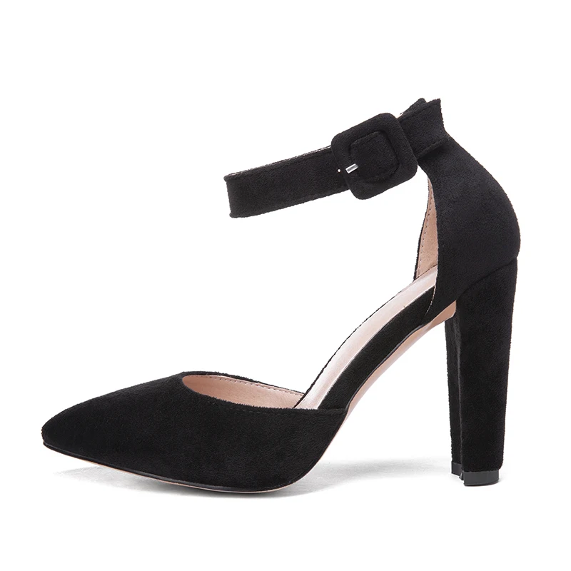 Сандалии женские на высоком каблуке с острым носком и ремешком