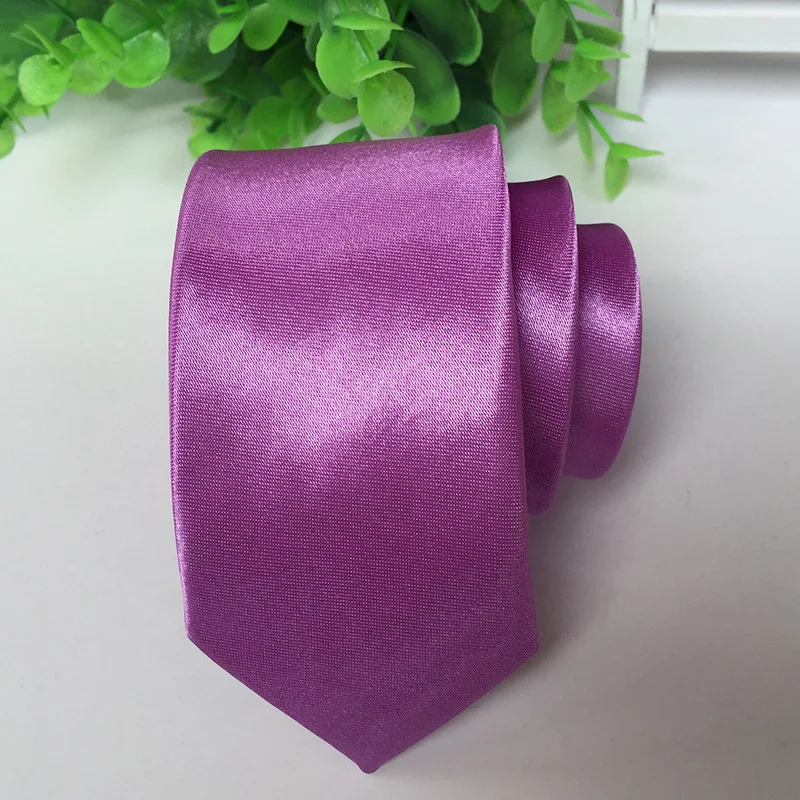 Ties Solid PURPLE Color Necktie Stage Performance Bright Version 5cm Narrow Tie | Аксессуары для одежды