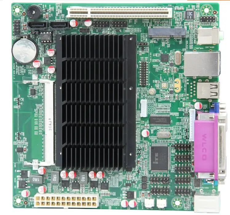 Материнская плата без вентилятора Mini ITX для Intel Atom D2550 CPU IPC SBC Встроенная Cedarview с 2 *