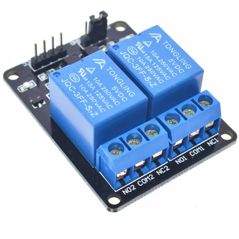 Бесплатная доставка 1 шт. 5 в 2 канальный релейный модуль щит для Arduin ARM PIC AVR DSP