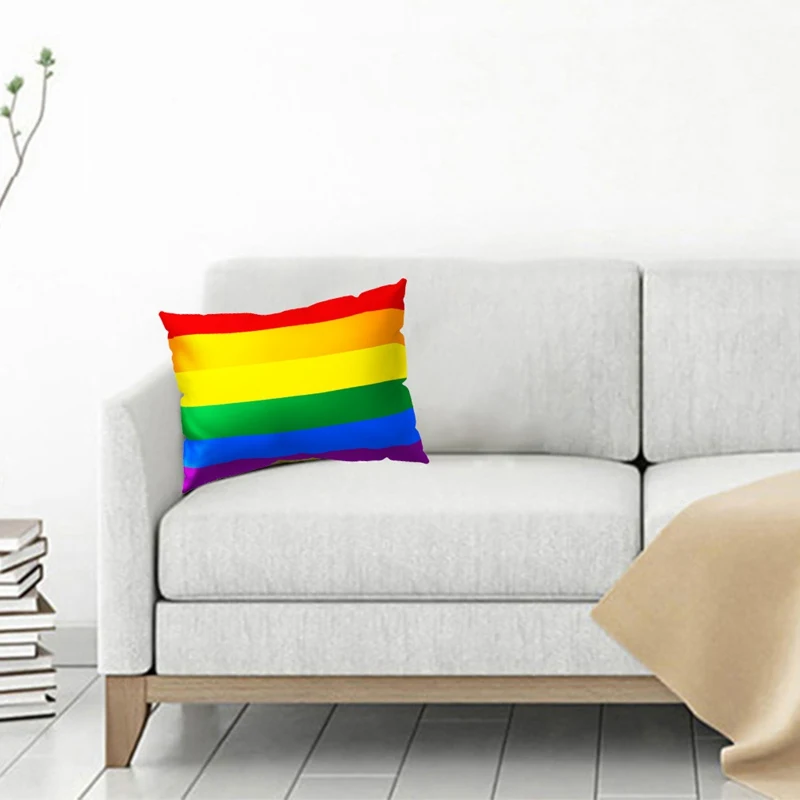 Большой разорванный бумажный радужный флаг наволочка для подушки Gay Pride двусторонний чехол для подушки домашний диван украшение подарок
