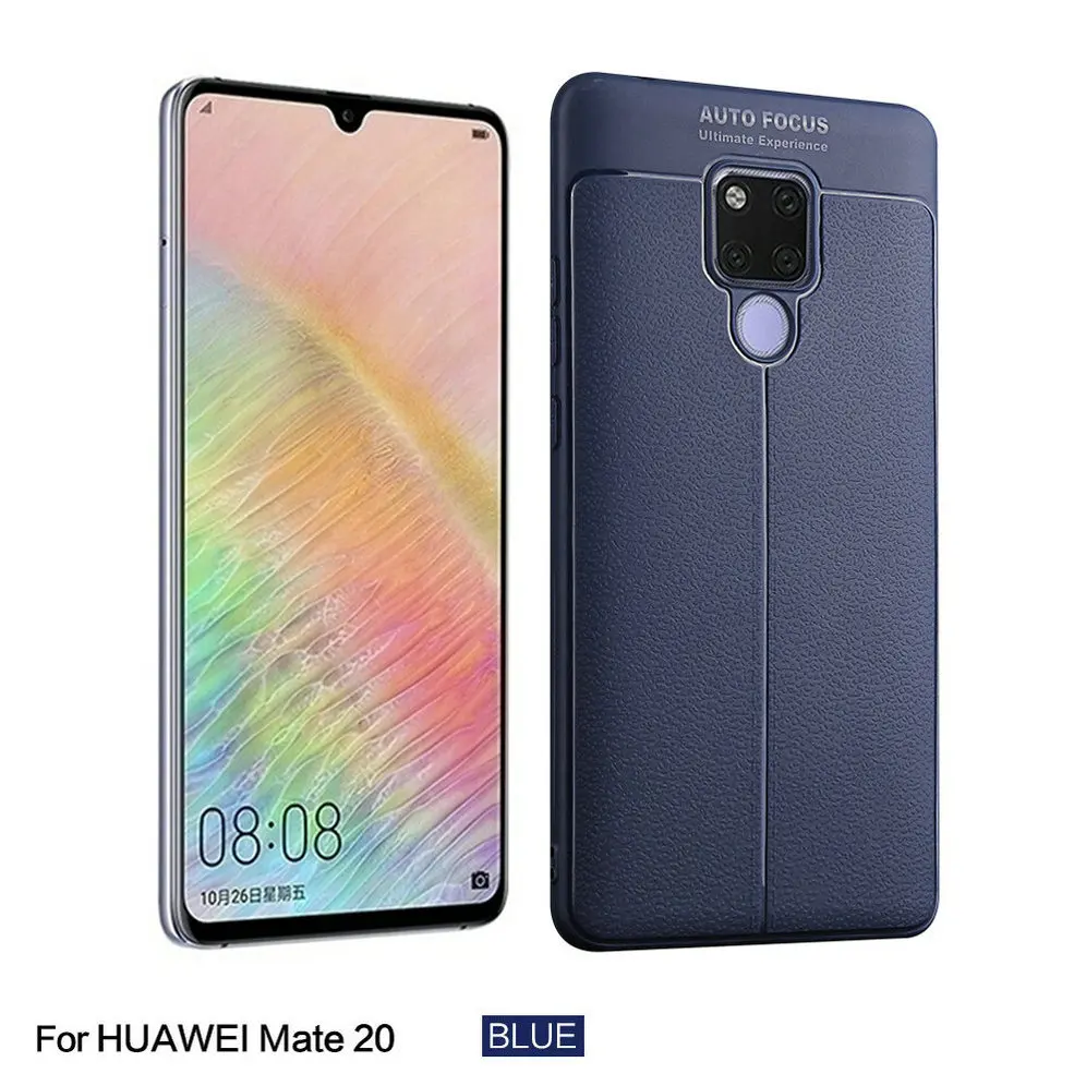 For Huawei Mate 20/Mate20 Lite/Mate20 Pro/Mate20 X Case Slim Soft Silicone TPU Shell Litchi Leather Texture Phone Cover |