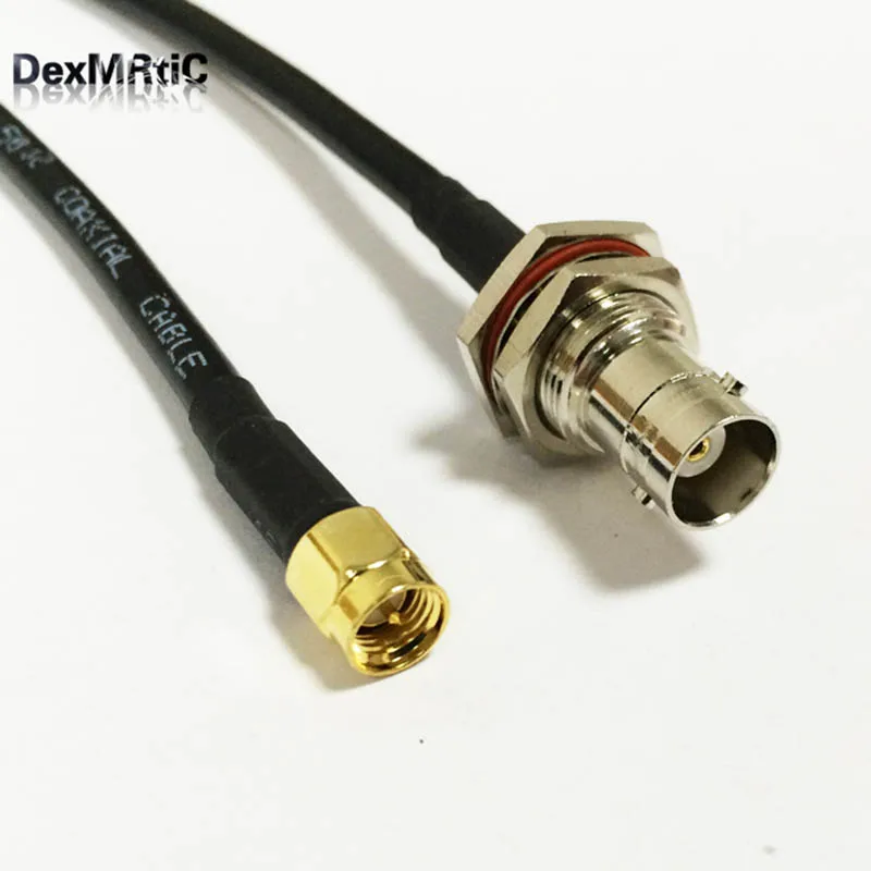 SMA штекер BNC Женский переборка косичка кабель адаптер RG58 50 см/100 см Оптовая Продажа