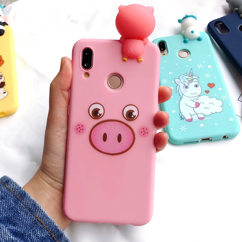 2 Honor 10 Lite 3D чехол для Etui Huawei P Smart чехол Чехол медведь Единорог для Funda Huawei P Smart Honor 10 Lite чехол - Цвет: 2