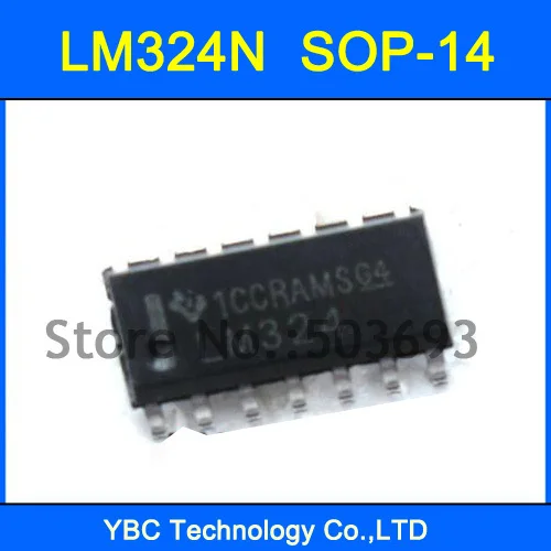 

100 шт. SMD LM324 324 низкая мощность Quad Op Amp SOP-14