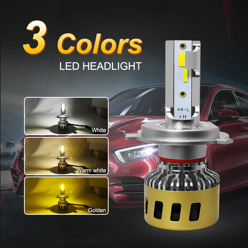 Лампа для автомобильных фар roadsun светодиодный светильник H7 H4 H11 H1 9005 9006 HB3 72 Вт 4300 К