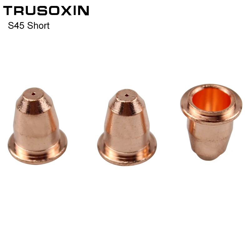 

10PCS Plasma Cutter S45 Torch Trafimet Consumables PD0116 Short Cutting Tip