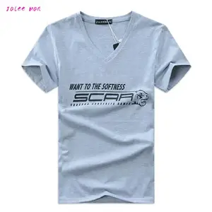 Футболка мужская с V-образным вырезом, хлопок, короткий рукав, Повседневная брендовая одежда, летняя рубашка, большие размеры