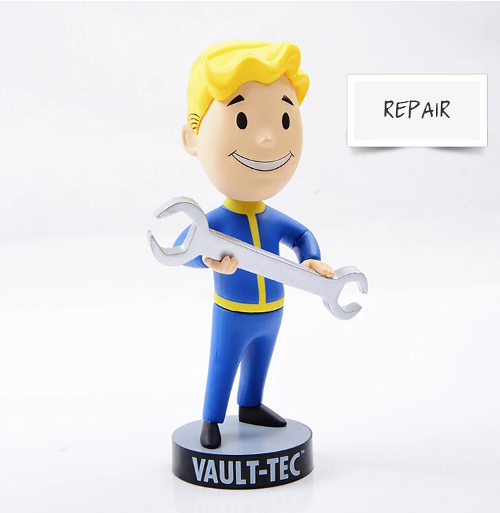 Repair opp bag 13 см Gaming Heads Fallout 4 vavle Boy TOY Bobbleheads Серия 1 фигурка животного Коллекционная модель игрушки brinquedos куклы - Цвет: Repair opp bag