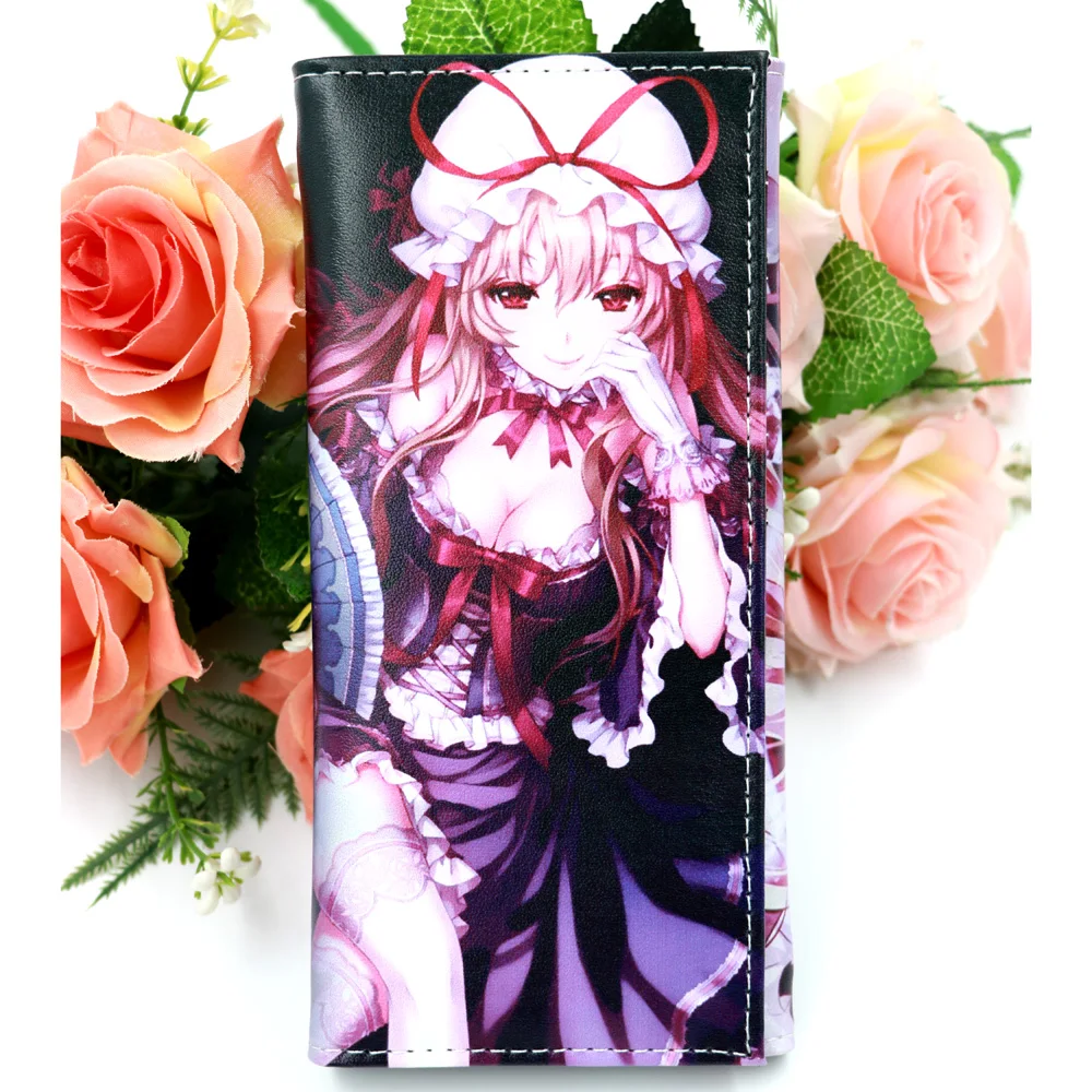 Аниме TouHou проект Юкари Якумо длинный синтетический кожаный модный кошелек клатч кошелек