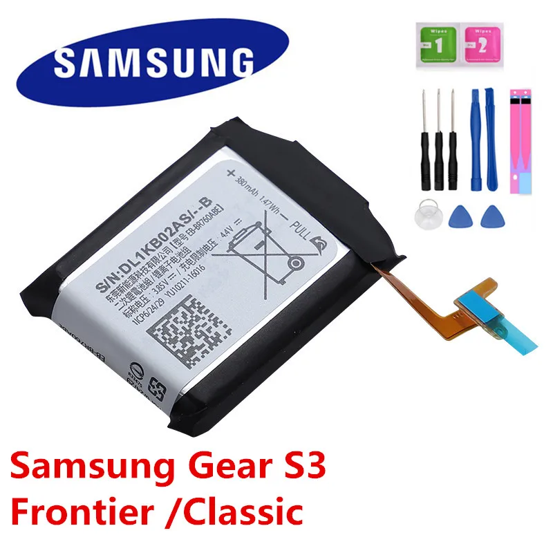 Samsung Батарея EB-BR760ABE для samsung Шестерни S3 Frontier/классические EB-BR760A SM-R760 SM-R770 SM-R765 380 мА-ч
