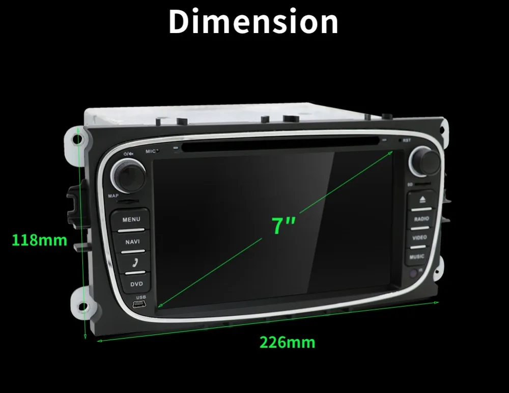 Восьмиядерный Android 8 1 автомобиль DVD gps 2 Din для FORD/Focus/S MAX/Mondeo/C MAX/ galaxy/Kuga