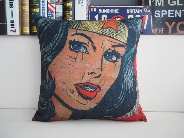 Старый ретро мультфильм Винтаж Marvel Super Hero чудо женщина хлопок белье массажер