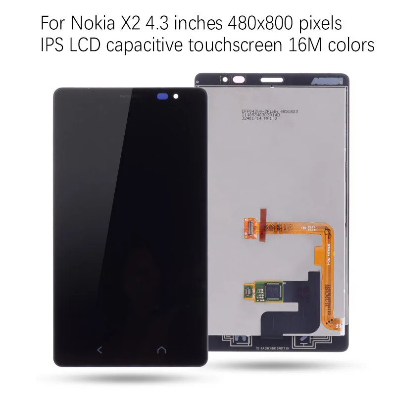4 3 &quot800x480 оригинальный ips ЖК-дисплей для NOKIA X2 Дисплей сенсорный экран с рамкой