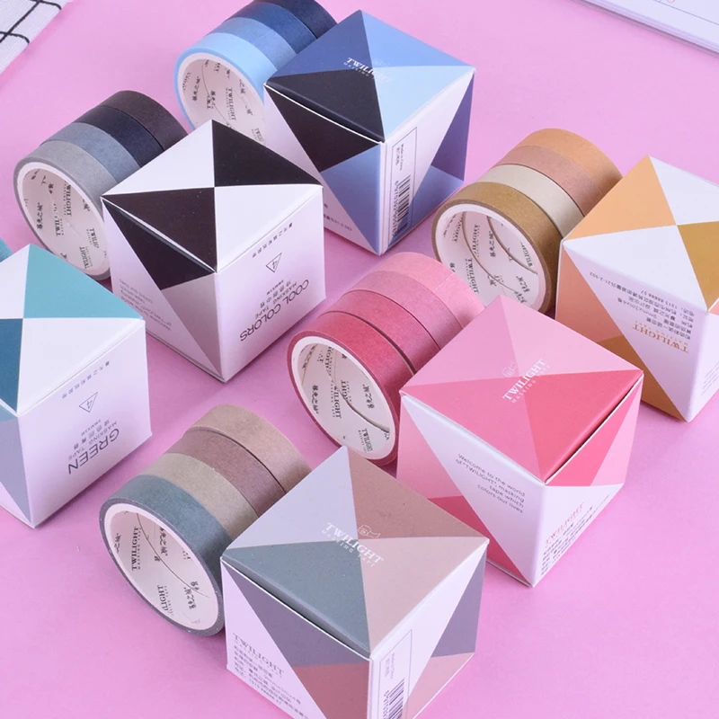 4 шт/кор. 0 9 см * 3 м новая простая одноцветная васи лента DIY Украшение скрапбукинг