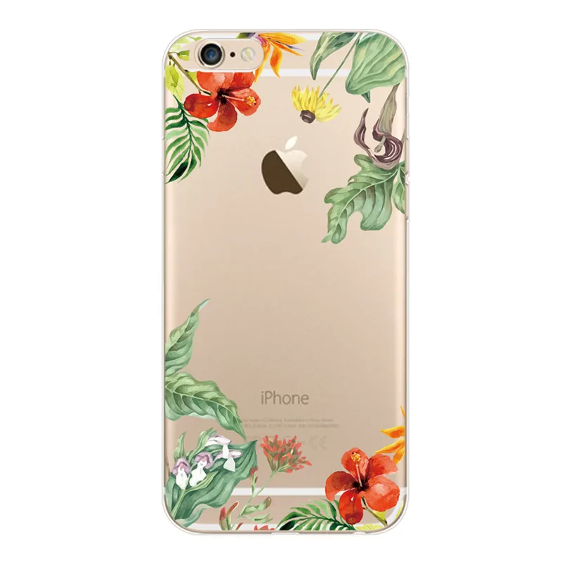 Окрашенный Фламинго группа прозрачный силиконовый чехол для iphone 6 7 8 x xr xmax Мягкий