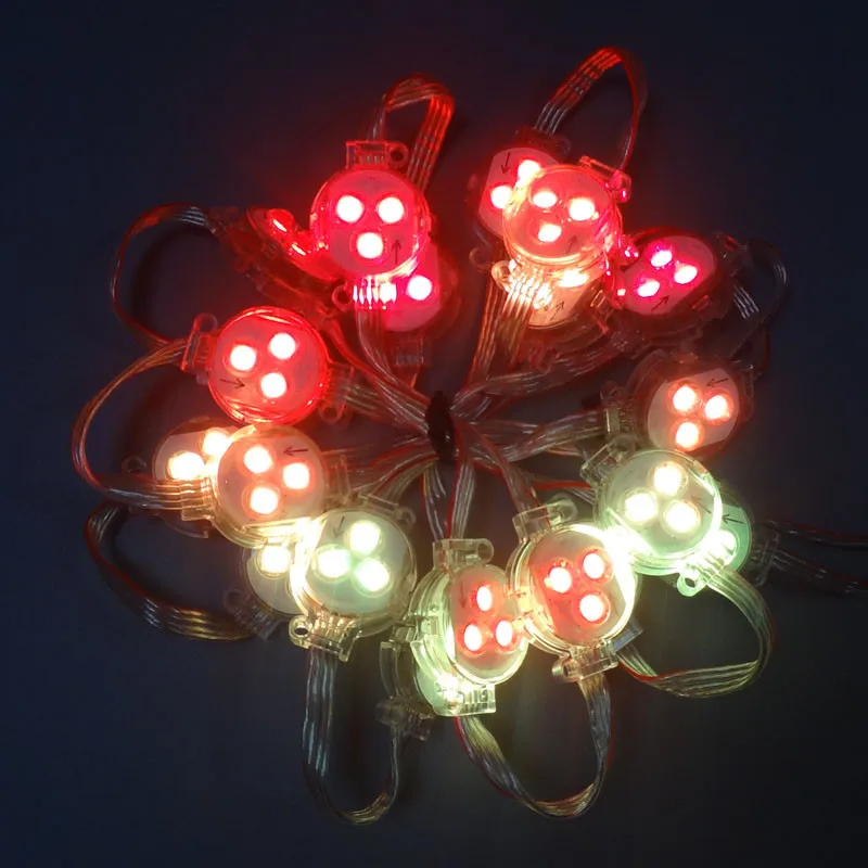200 шт. DC12V ws2811/1908 IC D30 диаметр 30 мм 5050SMD RGB 3 leds светодиодный пиксель точечный