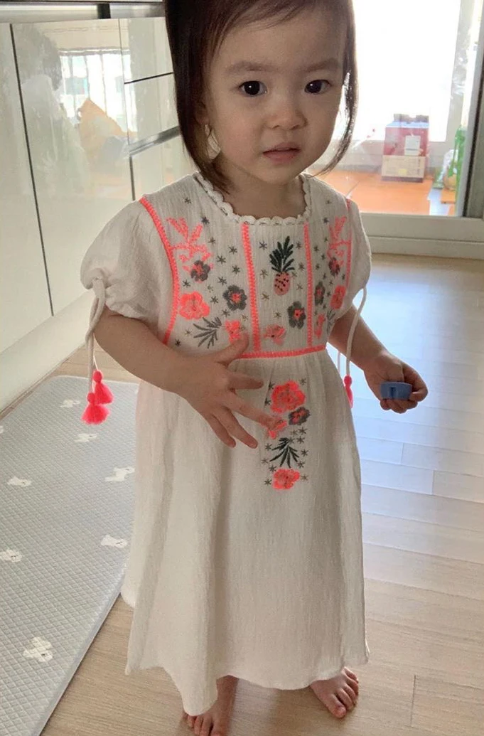 

Lm Girls Flower Dresses Girls Party Luxury Kids Clothes Cotton Vestidos Vetement Poupee Lol