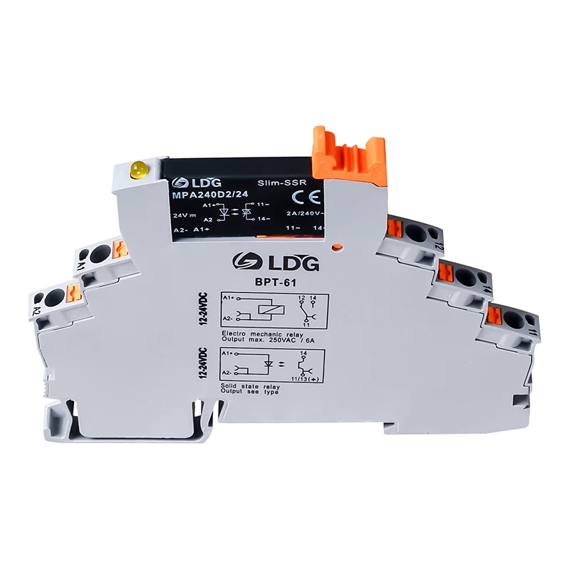 Промышленное реле MPC250D6Z24BPT с пружинным подключением 24 В вход 250 30 постоянного тока