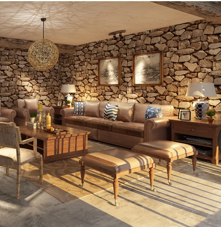 Винтажная 3d настенная бумага рулон для гостиной фон домашнего декора виниловые