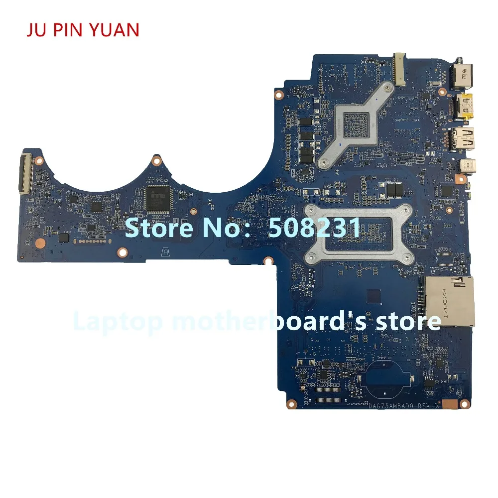 Ju pin yuan 926305-601 G75A DAG75AMBAD0 для ноутбука hp Pavilion power 15-CB материнская плата для ноутбука GTX1050 4 Гб i7-7700 полностью протестирована