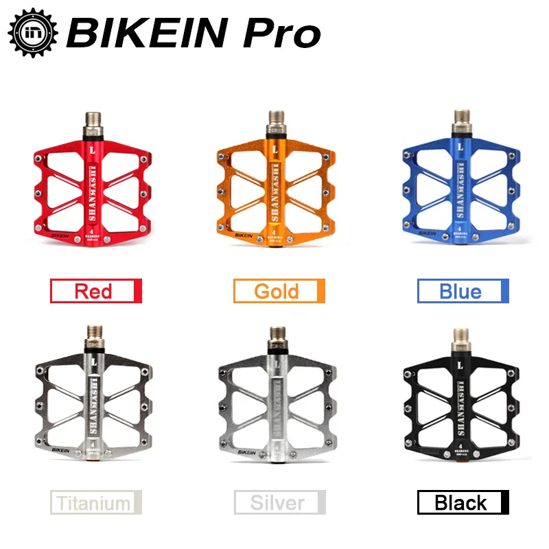 Педали BIKEIN 9/16 г для горного велосипеда из алюминиевого сплава с 4 герметичными