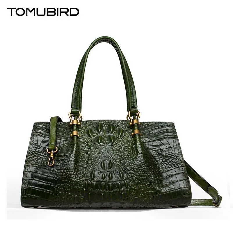 TOMUBIRD Новый превосходный натуральной кожи классический дизайнер тиснением