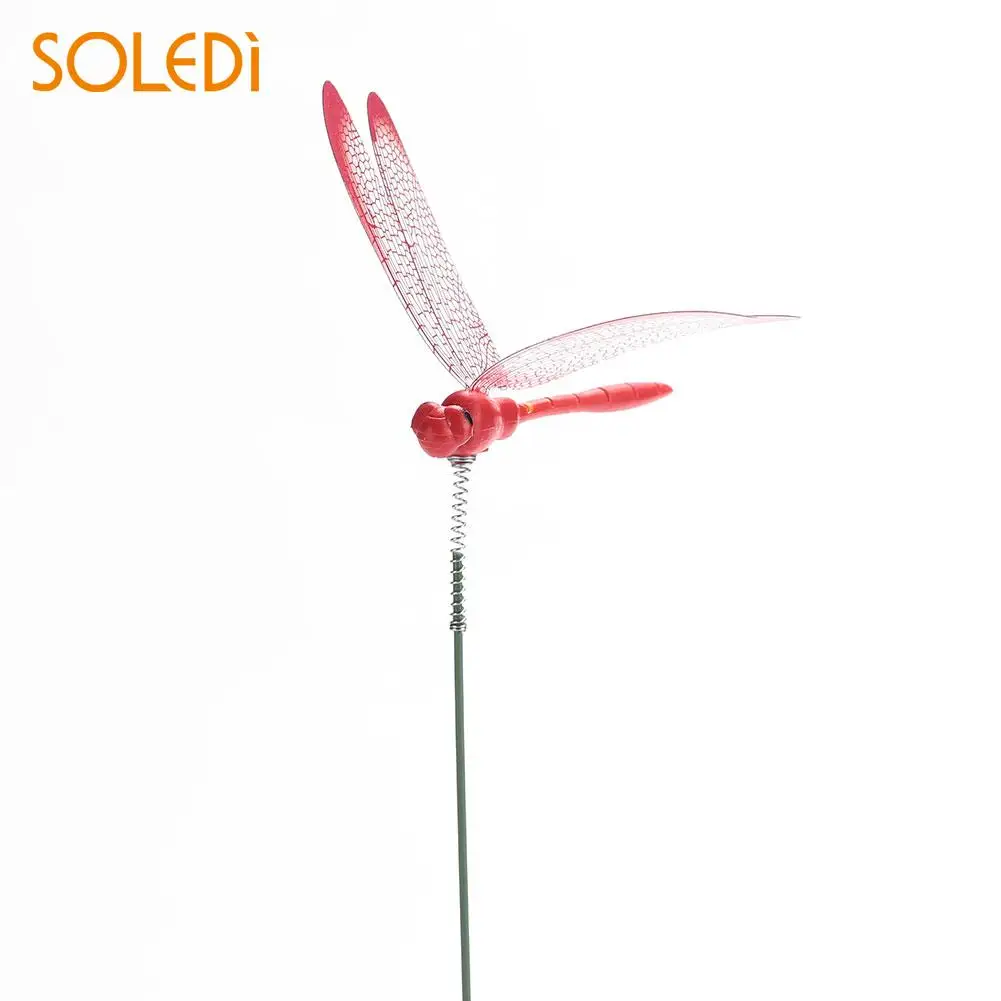 Dragonfly 2 шт. искусство для сада 3D двойное украшение двора газона креативный