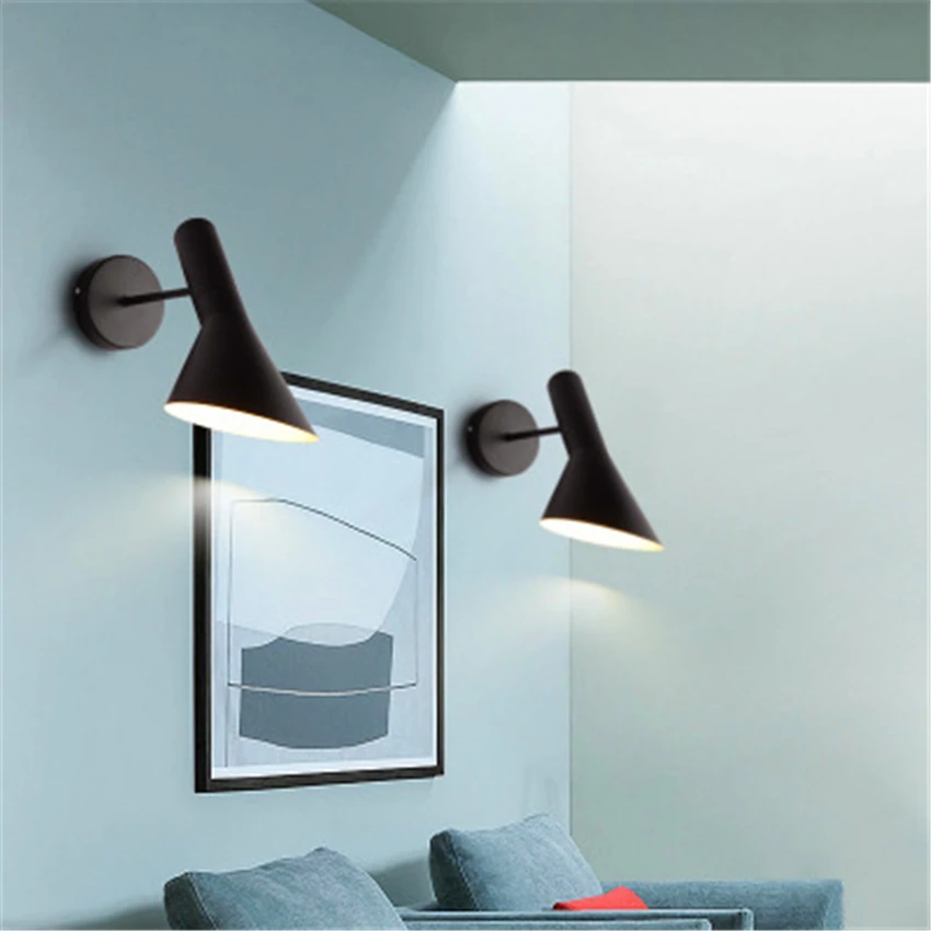 Современный светодиодный светильник, настенный светильник, дизайн Arne Jacobsen, современное бра, Реплика Aj, подвесной светильник Aj, настенные светильники, декор для спальни, светильник