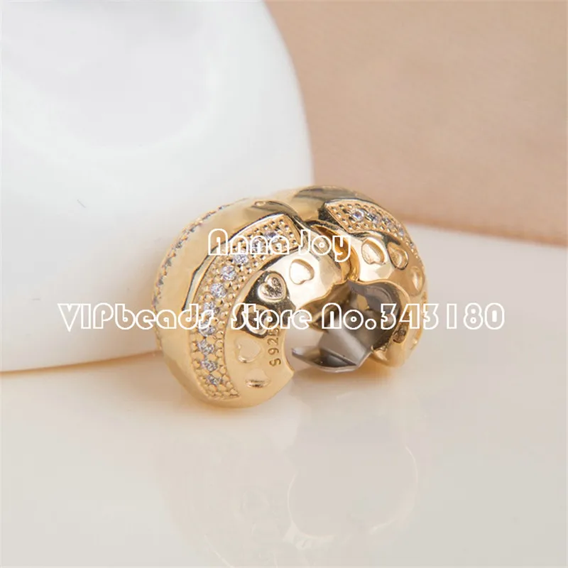 2018 Fall S925 Sterling Silver Hearts Clip With Clear CZ Charm Bead Fits All European Woman Jewelry DIY Bracelets Necklaces | Украшения и