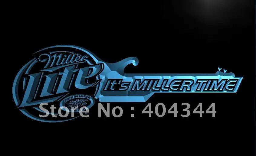 

LE155- It's Miller Time Guitar Decor Bar Neon Light Sig home decor crafts
