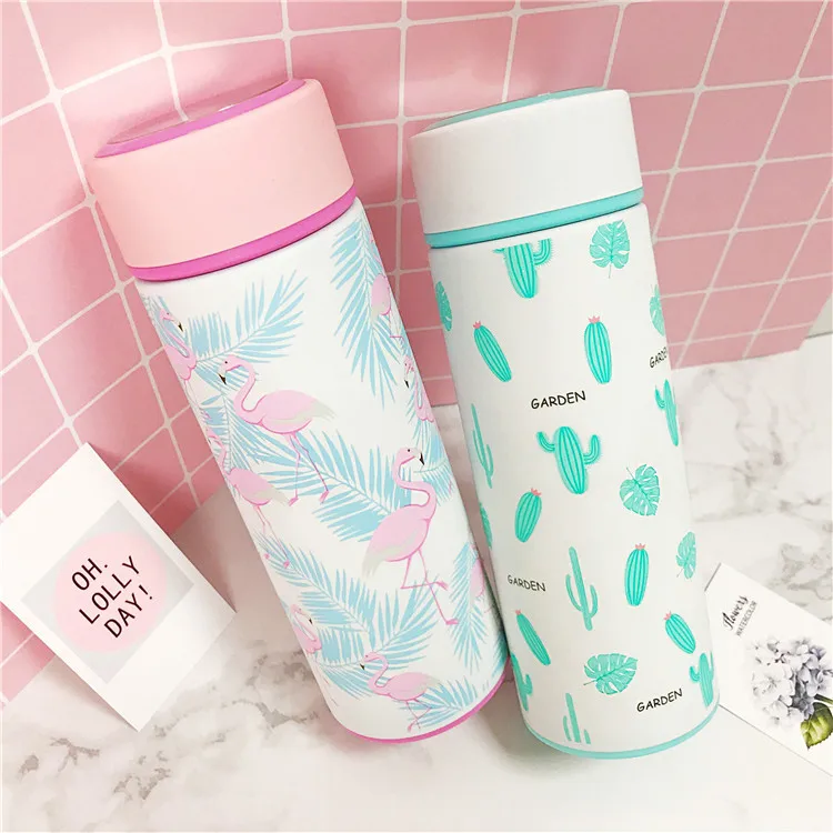 

500/350ML VacuumThermos Flask Lady Office Thermo Cup Student Bottle Termos Stainless Steel Bottle for Tea Coffee garrafa termica