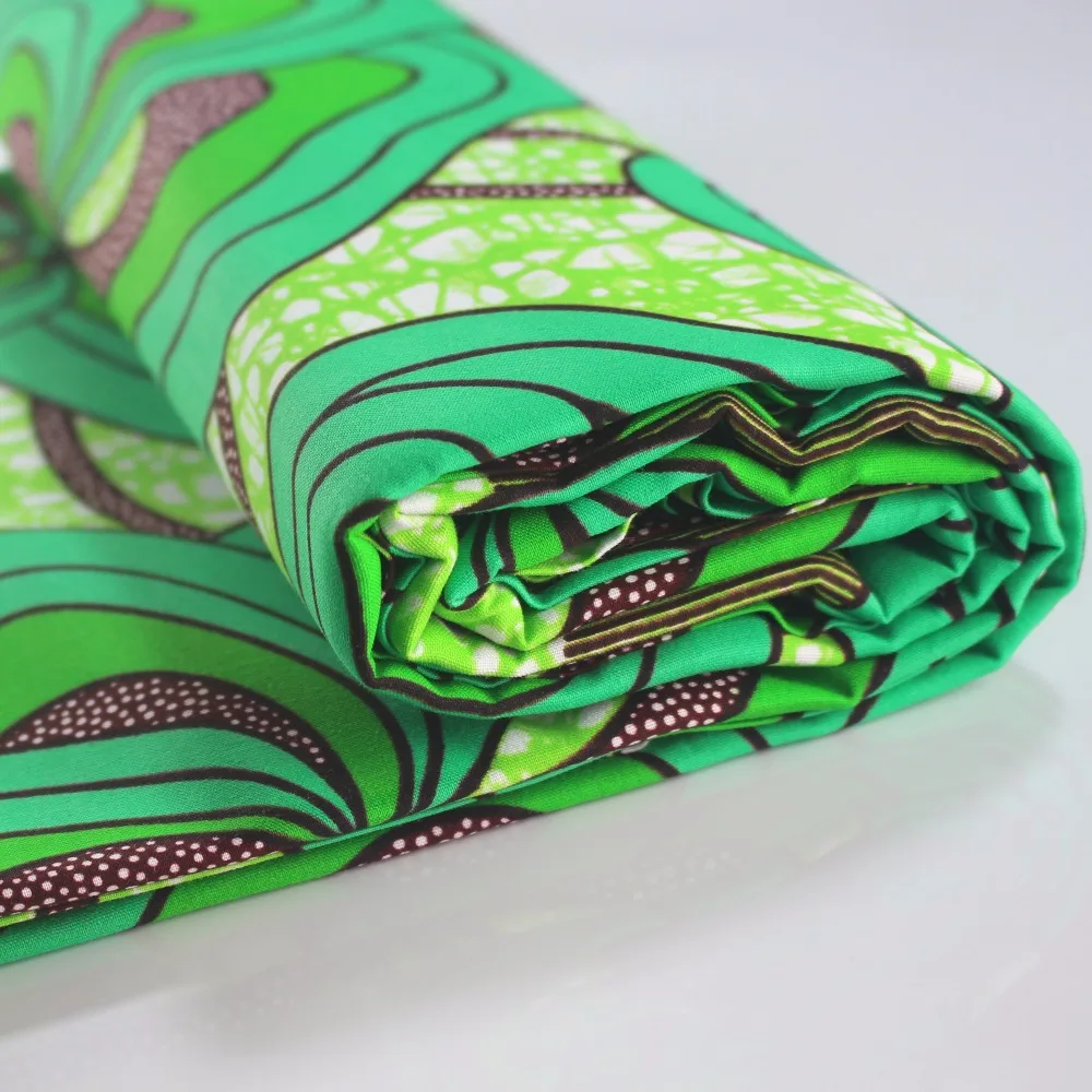 Зеленый 100% хлопок Гана воск печать Анкара ткань настоящий | Аксессуары для одежды