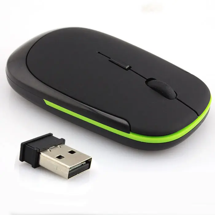 

Мышь беспроводная ультра-тонкая 2,4 GHz Mini USB 2,4G Ottico Per для ПК Portatile Nero