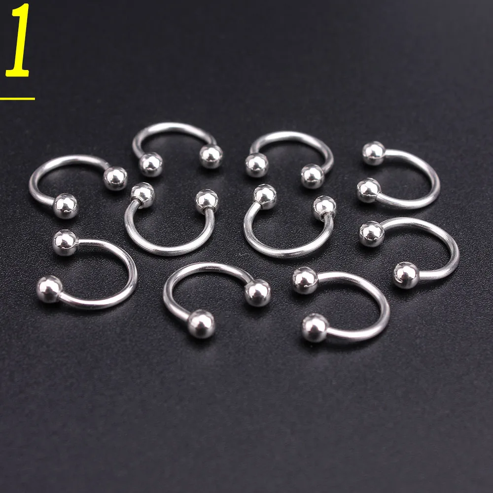 Оптовая продажа 100 шт./партия серебряные пирсинг для тела нержавеющая сталь брови