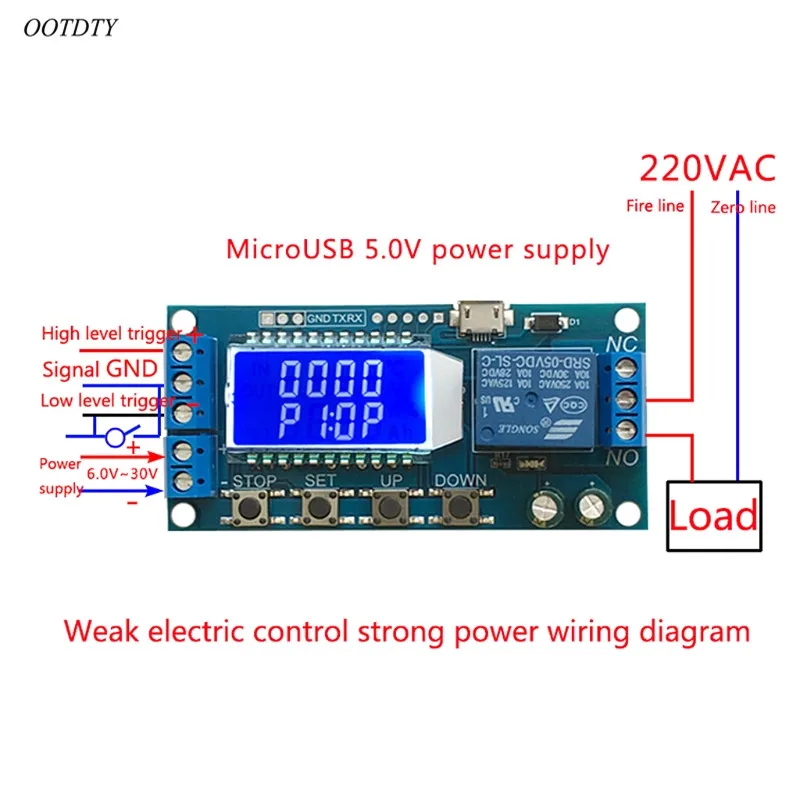 OOTDTY DC 6 30V Поддержка Micro USB 5V автоматическое реле для ЖК дисплея|Реле| |
