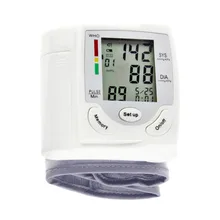 Monitor de presión arterial médico con pantalla LCD Digital automática, tonómetro, esfigmomanómetro, pulsómetro, ritmo cardíaco