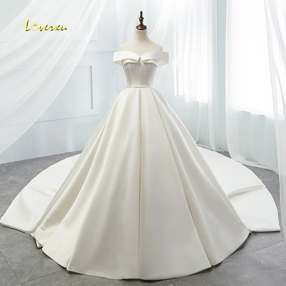 Loverxu свадебное платье Vestido De Noiva сексуальное с вырезом лодочка Винтаж 2021 длинным
