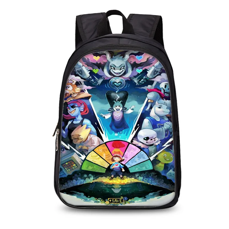 Рюкзак для девочек и мальчиков в стиле аниме Undertale сумка книг Sans женщин mochila