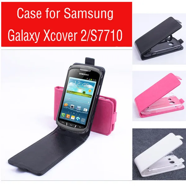 FashionLuxury flip Leather Case for Samsung Galaxy Xcover 2 S7710 Carbon Fibre Flip galaxy cover case | Мобильные телефоны и