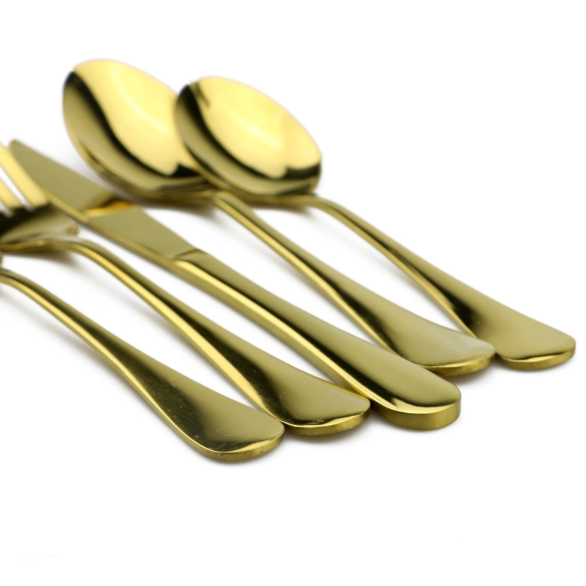 

JANKNG 24Pcs Dinnerware Set 304 Stainless Steel Black Gold Cutlery Set Knife Fork Set Tableware Gold Silverware Drop Shipping