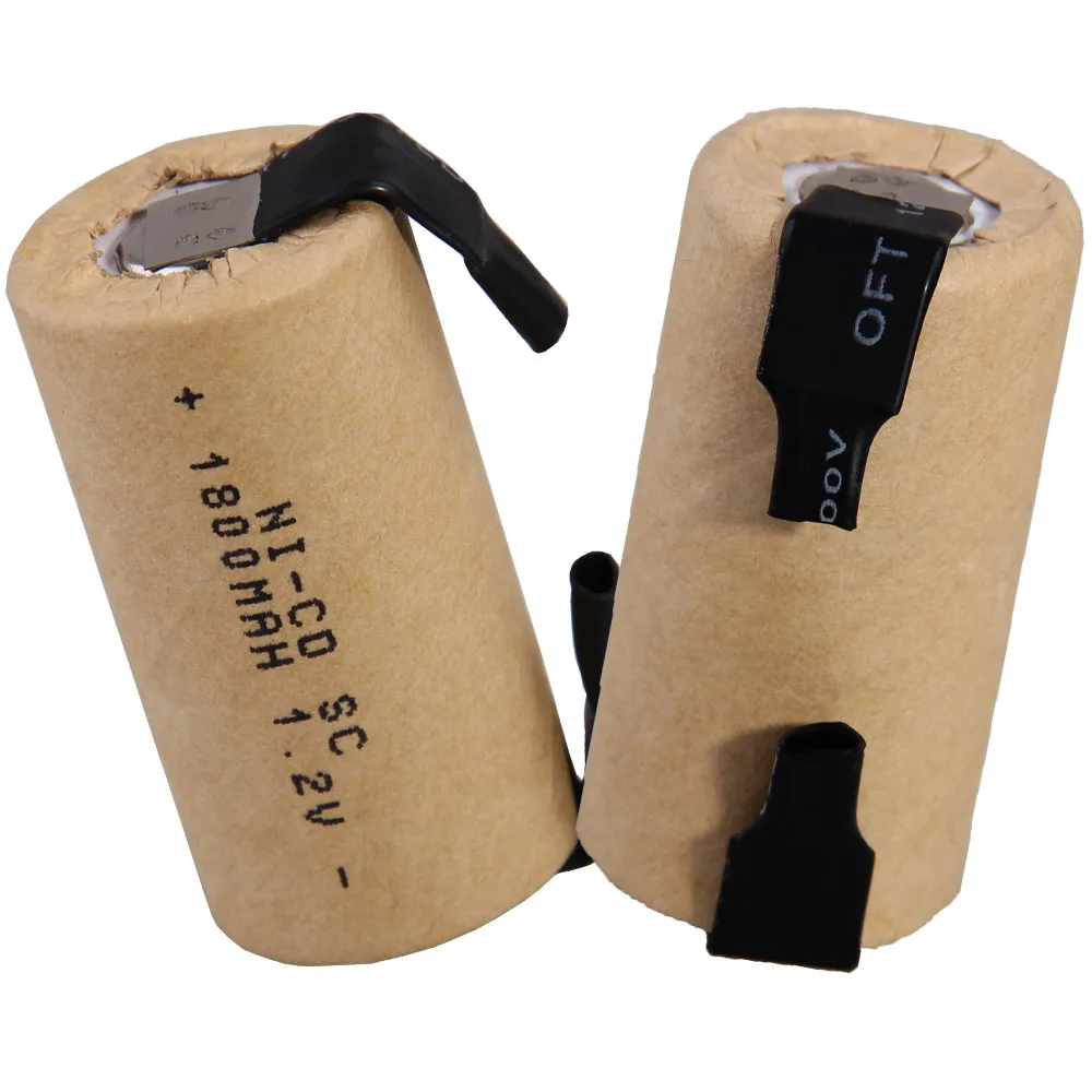 Самая низкая цена 2 шт SC батарея 1 v батареи перезаряжаемые 1800mAh nicd Батарея для